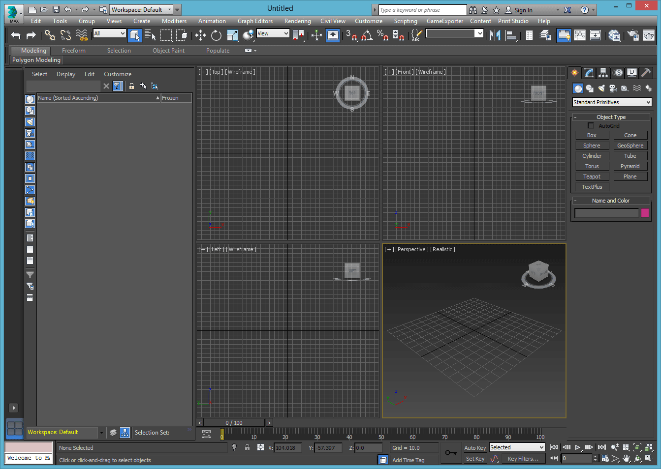 تغییر چیدمان بخش ها در پنجره اصلی نرم افزار 3D Studio Max