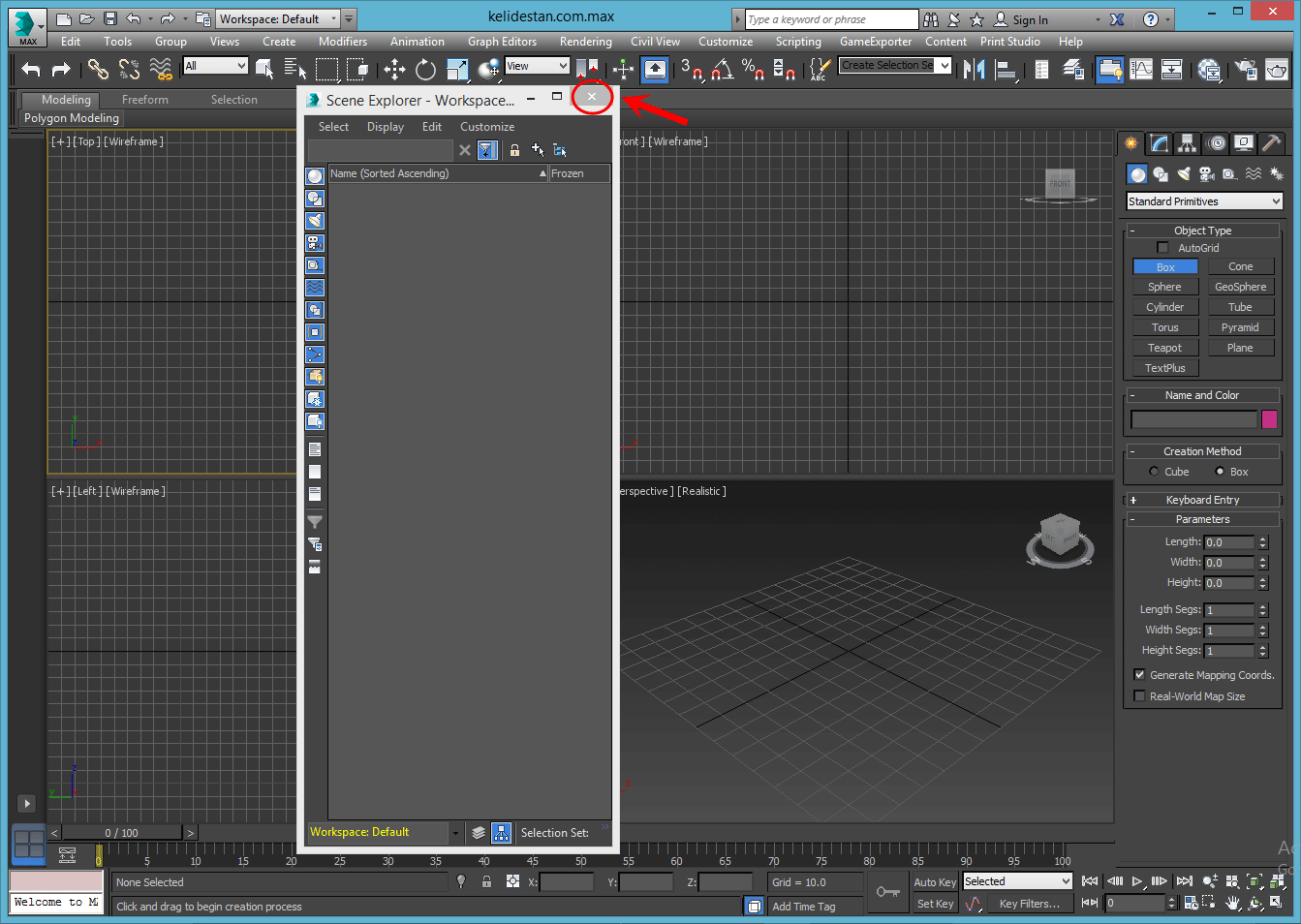 تغییر چیدمان بخش ها در پنجره اصلی نرم افزار 3D Studio Max