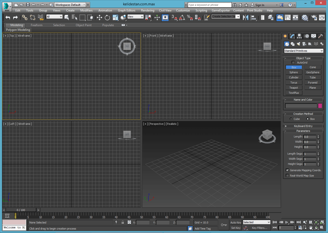 تغییر چیدمان بخش ها در پنجره اصلی نرم افزار 3D Studio Max