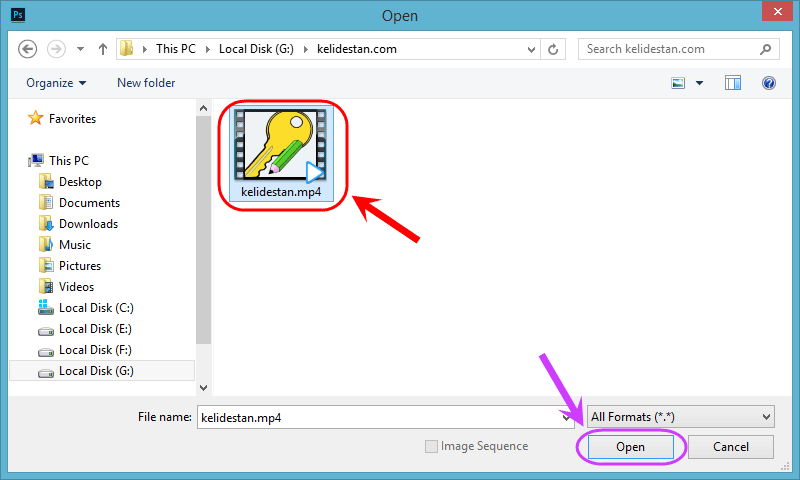 تبدیل یک فایل ویدئو (mp4) به یک فایل gif متحرک، در Adobe Photoshop