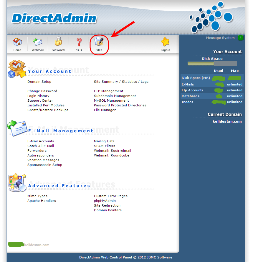 ساختن یک صفحه 404 مناسب برای صفحاتی که با خطای 404 روبرو می شوند (در کنترل پنل DirectAdmin)