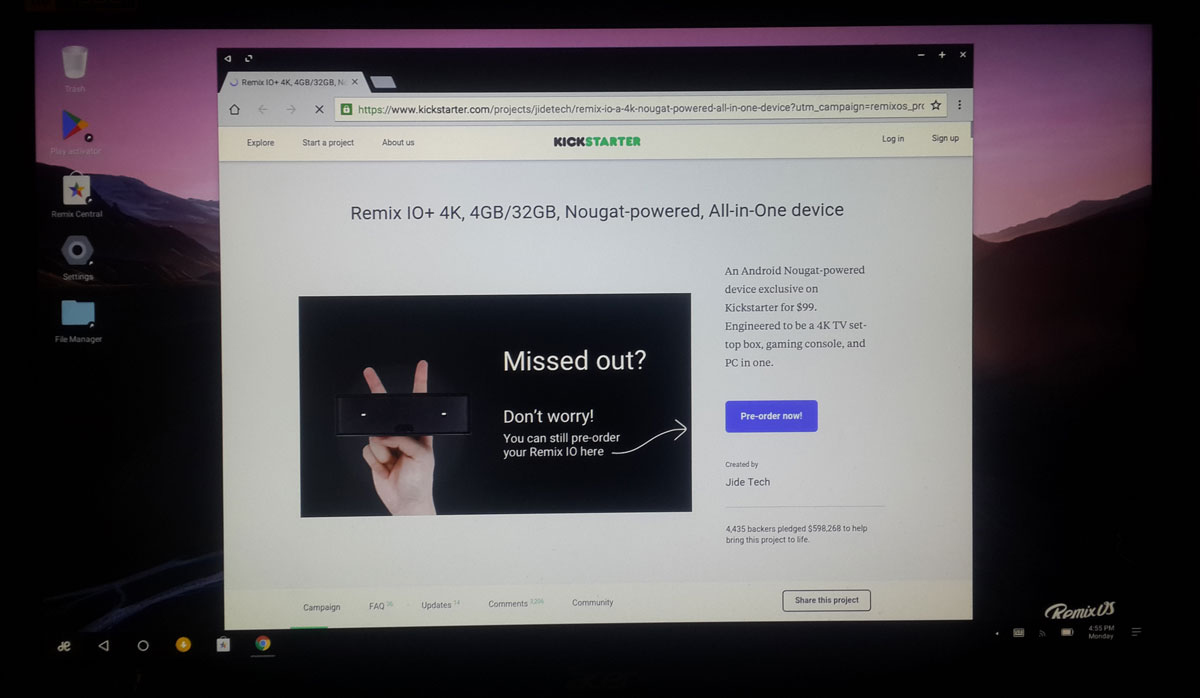 شبیه سازی فایل های apk (برنامه های اندروید)، با نصب سیستم عامل Remix OS (نسخه 3.0.207) و اجرای آن به صورت یک سیستم عامل مستقل از ویندوز (Windows)