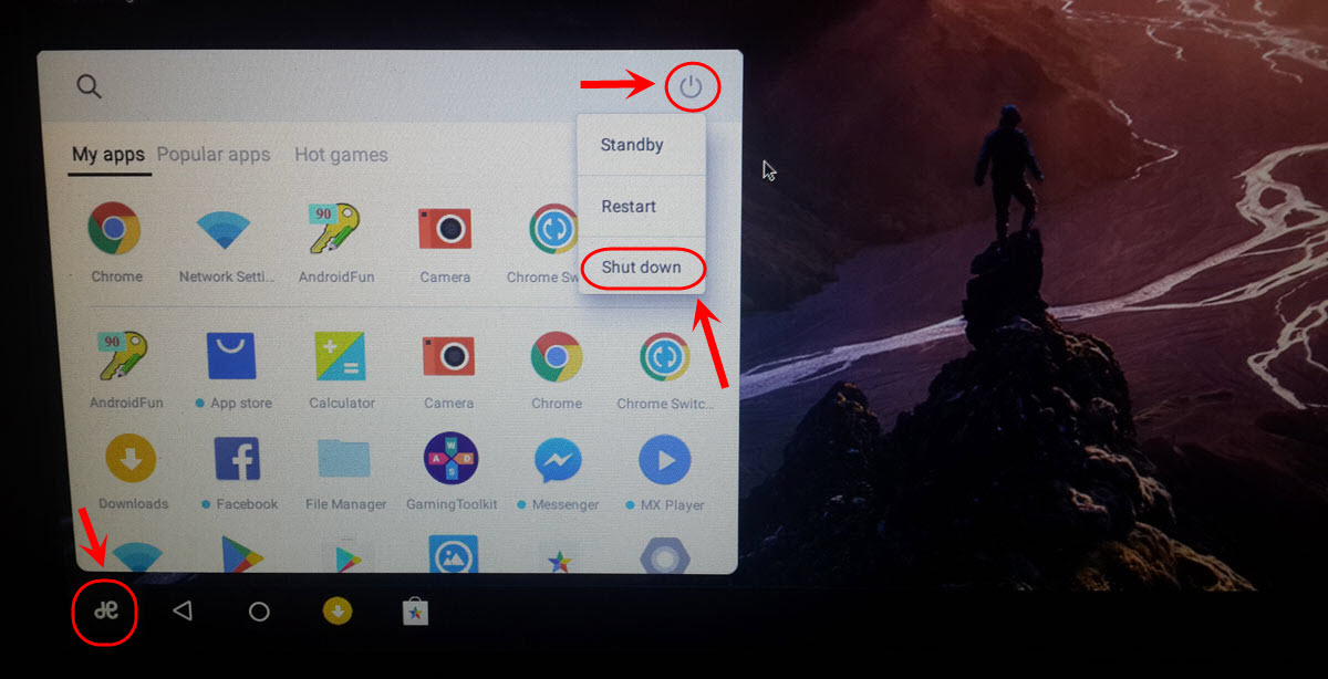 شبیه سازی فایل های apk (برنامه های اندروید)، با نصب سیستم عامل Remix OS (نسخه 3.0.207) و اجرای آن به صورت یک سیستم عامل مستقل از ویندوز (Windows)