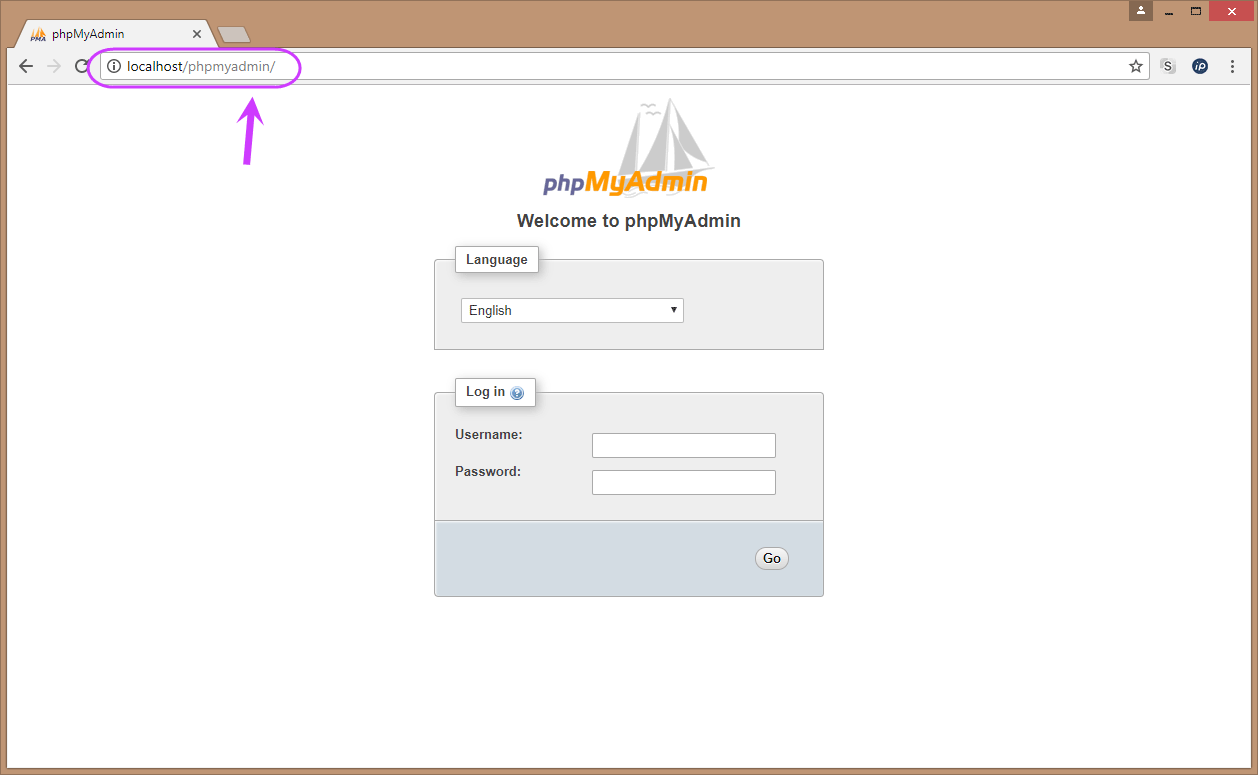 اجرای دستورات (query های) SQL ، با استفاده از phpMyAdmin  موجود در نرم افزار شبیه ساز سرور (Server) نصب شده بر روی کامپیوتر شخصی