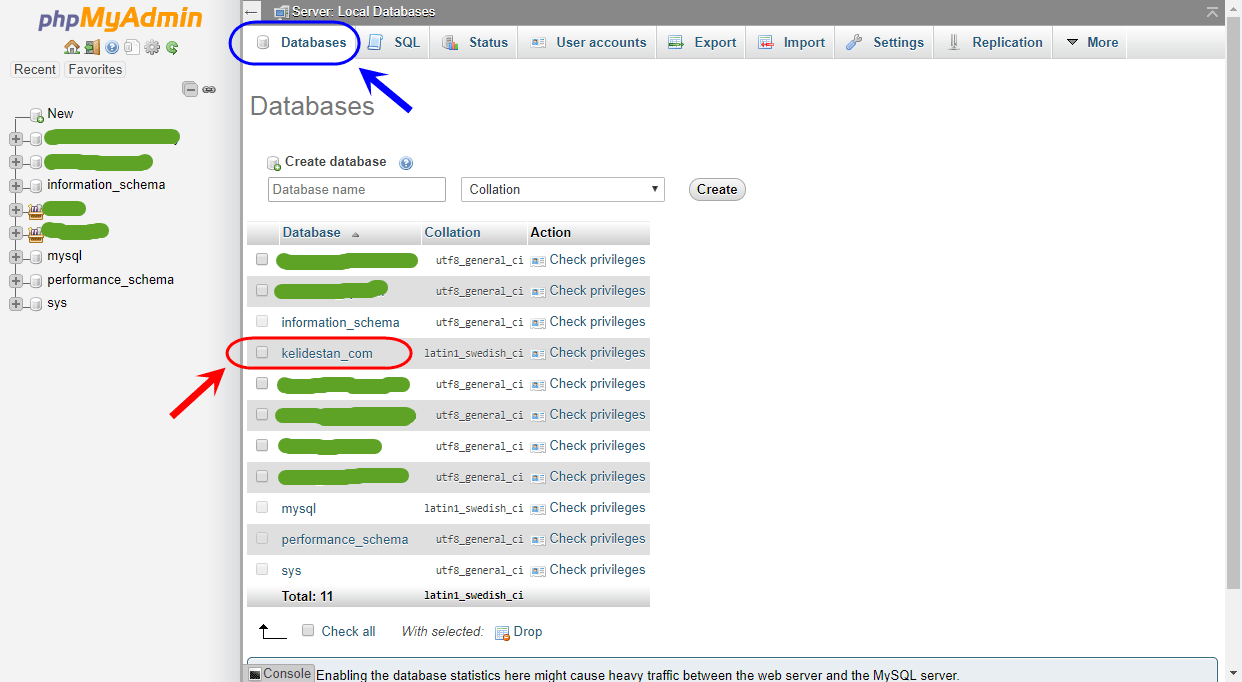اجرای دستورات (query های) SQL ، با استفاده از phpMyAdmin  موجود در نرم افزار شبیه ساز سرور (Server) نصب شده بر روی کامپیوتر شخصی