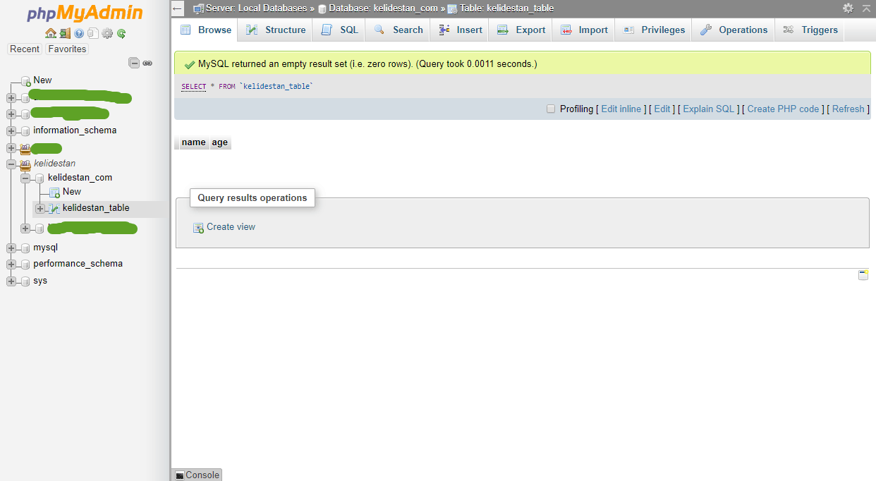 اجرای دستورات (query های) SQL ، با استفاده از phpMyAdmin  موجود در نرم افزار شبیه ساز سرور (Server) نصب شده بر روی کامپیوتر شخصی