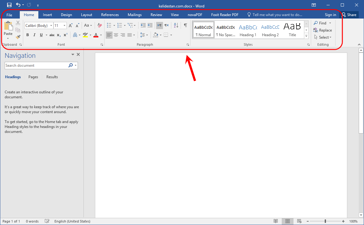 آشنایی با محیط اصلی نرم افزار Microsoft Word (نسخه 2016)
