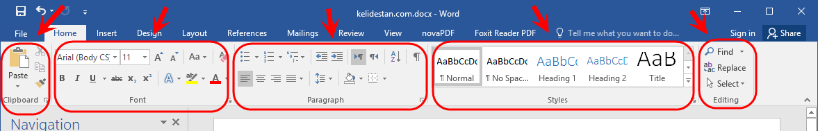 آشنایی با محیط اصلی نرم افزار Microsoft Word (نسخه 2016)