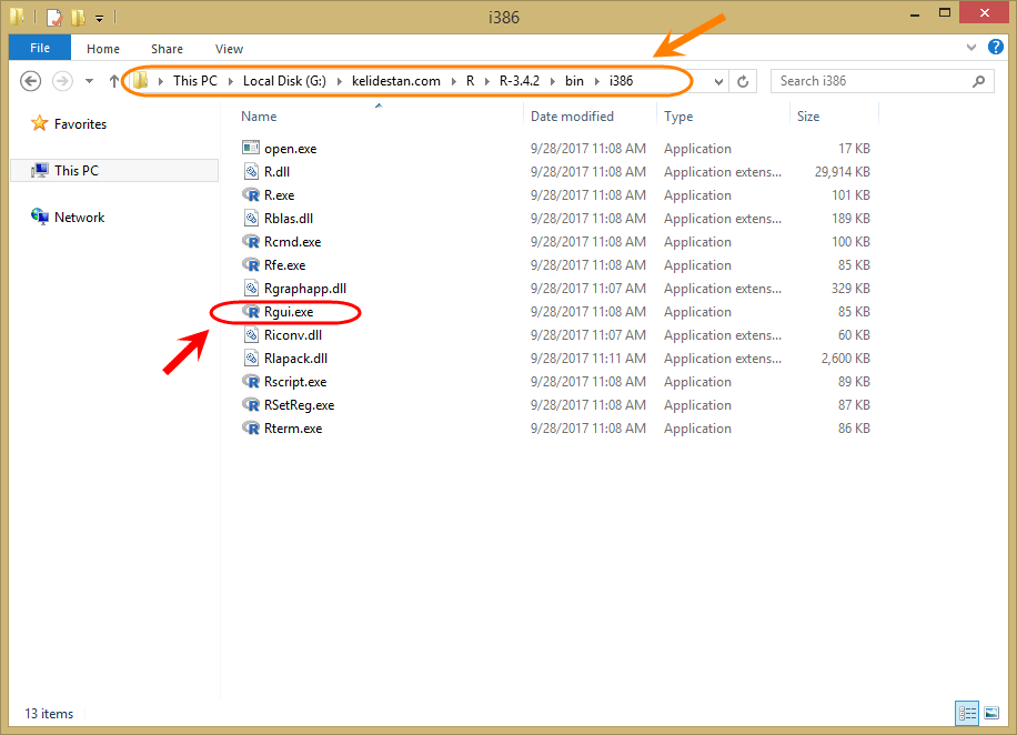 نصب یک نسخه از زبان برنامه نویسی R (محیط کدنویسی و اجرای زبان برنامه نویسی R (محیط R-GUI))، در ویندوز (Windows)