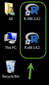 نصب یک نسخه از زبان برنامه نویسی R (محیط کدنویسی و اجرای زبان برنامه نویسی R (محیط R-GUI))، در ویندوز (Windows)