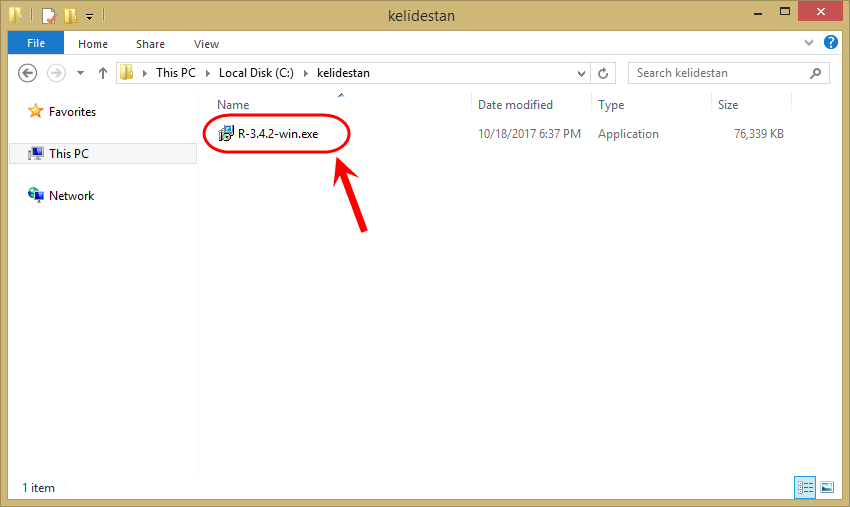 نصب یک نسخه از زبان برنامه نویسی R (محیط کدنویسی و اجرای زبان برنامه نویسی R (محیط R-GUI))، در ویندوز (Windows)
