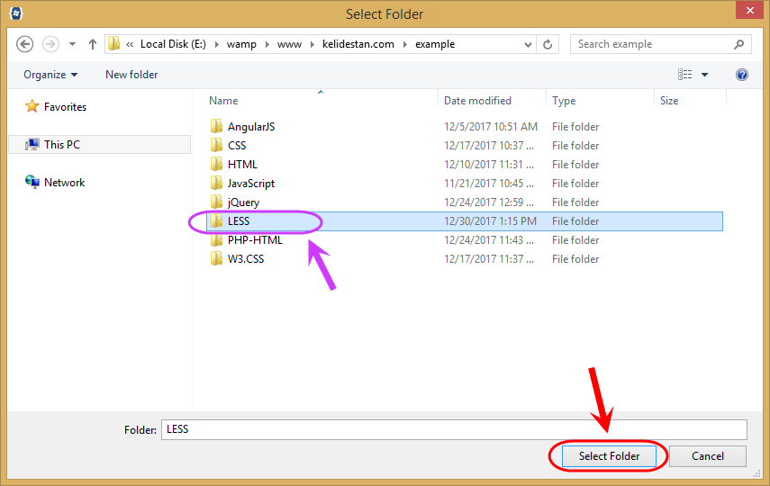 نصب نرم افزار WinLess برای پردازش کدهای LESS در ویندوز (Windows)