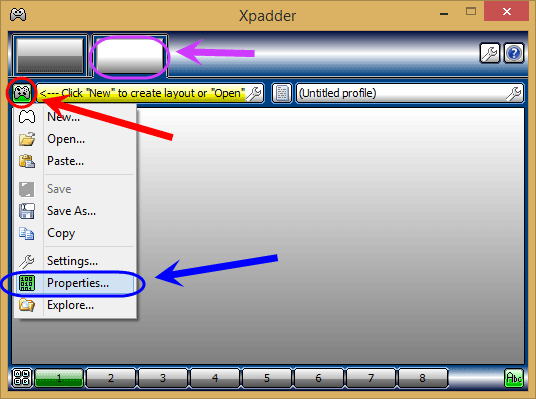 نرم افزار Xpadder برای تعیین کلیدهای دسته بازی (Joystick) به جای کلیدهای کیبورد یا موس (کنترل عملکرد کیبورد یا موس، از طریق دسته بازی (Joystick))