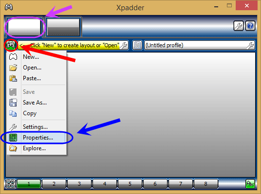 نرم افزار Xpadder برای تعیین کلیدهای دسته بازی (Joystick) به جای کلیدهای کیبورد یا موس (کنترل عملکرد کیبورد یا موس، از طریق دسته بازی (Joystick))