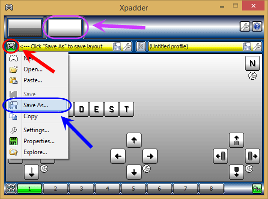نرم افزار Xpadder برای تعیین کلیدهای دسته بازی (Joystick) به جای کلیدهای کیبورد یا موس (کنترل عملکرد کیبورد یا موس، از طریق دسته بازی (Joystick))