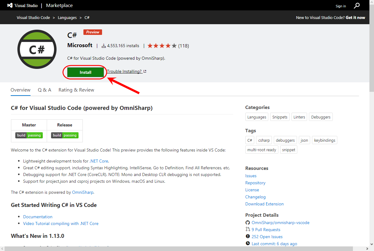 نصب نرم افزارهای لازم برای کدنویسی ASP.NET Core MVC و اجرای کدها و مشاهده وب سایت (اپلیکیشن وب - Web App) در کامپیوتر شخصی (نصب Visual Studio Code و .NET Core 2.0.0 SDK و افزونه C# extension)