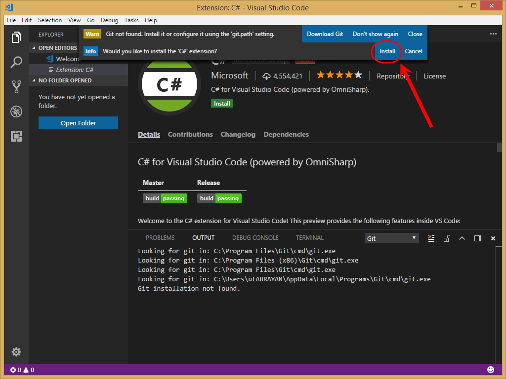 نصب نرم افزارهای لازم برای کدنویسی ASP.NET Core MVC و اجرای کدها و مشاهده وب سایت (اپلیکیشن وب - Web App) در کامپیوتر شخصی (نصب Visual Studio Code و .NET Core 2.0.0 SDK و افزونه C# extension)