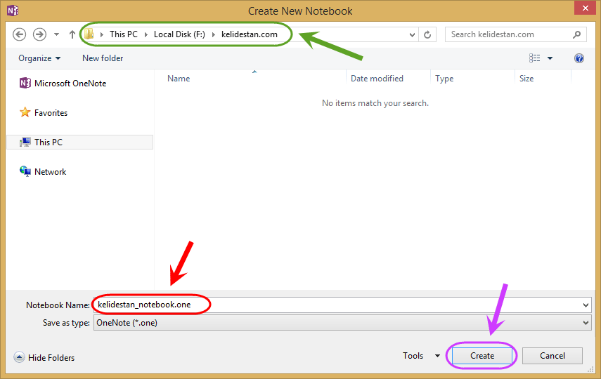 ساخت یک دفترچه یادداشت (Notebook) جدید و ایجاد تعدادی بخش (Section) و صفحه (Page) برای آن، در Microsoft OneNote (نسخه 2016)