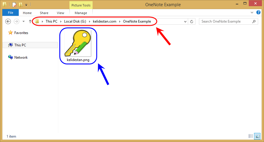 ساخت لینک (Link) به یک فایل (File) در کامپیوتر شخصی (باز شدن فایل توسط نرم افزار پیش فرض تعیین شده توسط تنظیمات ویندوز)، در Microsoft OneNote (نسخه 2016)