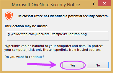 ساخت لینک (Link) به یک فایل (File) در کامپیوتر شخصی (باز شدن فایل توسط نرم افزار پیش فرض تعیین شده توسط تنظیمات ویندوز)، در Microsoft OneNote (نسخه 2016)