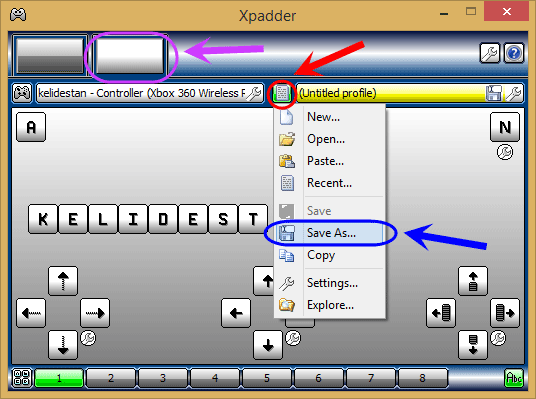 نرم افزار Xpadder برای تعیین کلیدهای دسته بازی (Joystick) به جای کلیدهای کیبورد یا موس (کنترل عملکرد کیبورد یا موس، از طریق دسته بازی (Joystick))