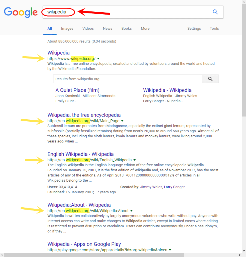 جستجو به صورت عدم نمایش نتایج مربوط به یک وب سایت (دامنه) خاص، با عبارت :site- ، در موتور جستجوی گوگل (google.com)