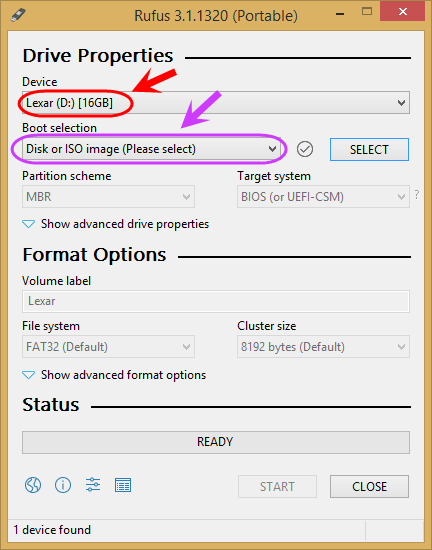 ساخت فلش (USB flash drive) با قابلیت بوت (Boot) شدن (Bootable) برای نصب ویندوز (Windows)، با نرم افزار Rufus