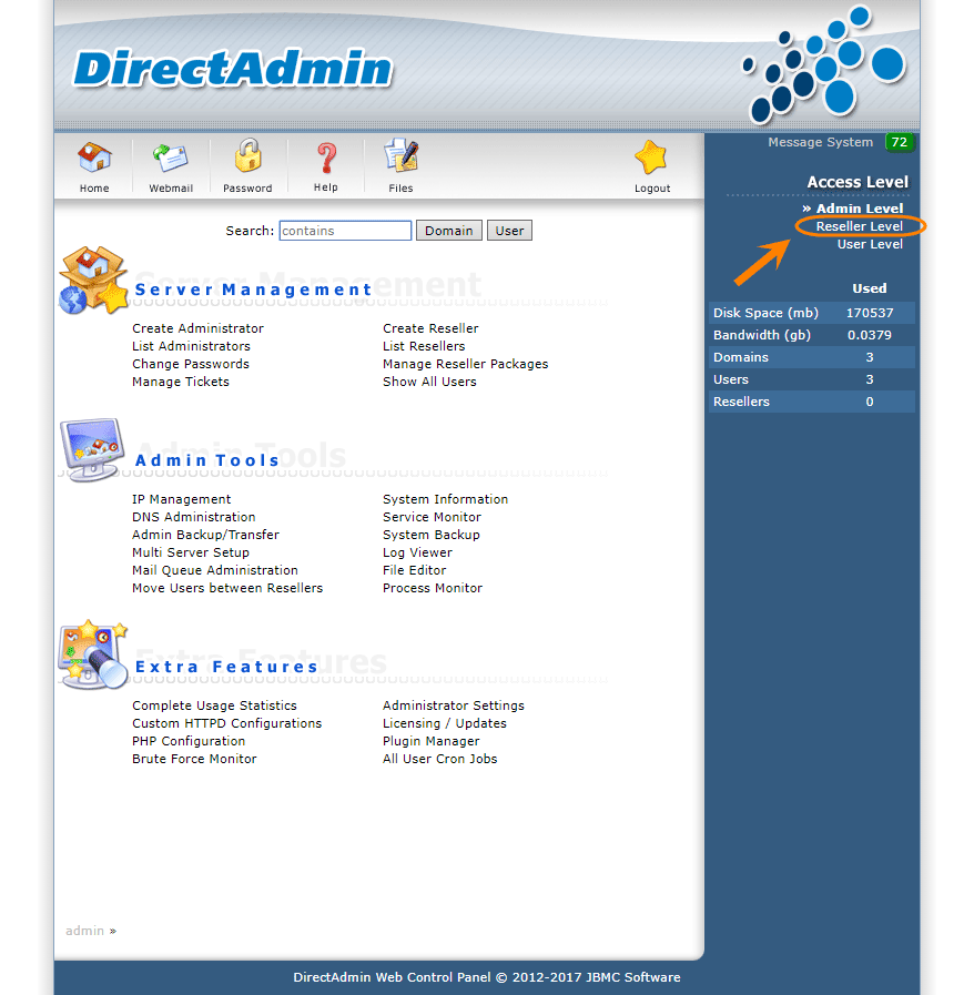 دادن اجازه ارتباط با سرور (Server) لینوکس (Linux) از طریق SSH ، به یک کاربر (User)، در کنترل پنل DirectAdmin (با دسترسی admin)