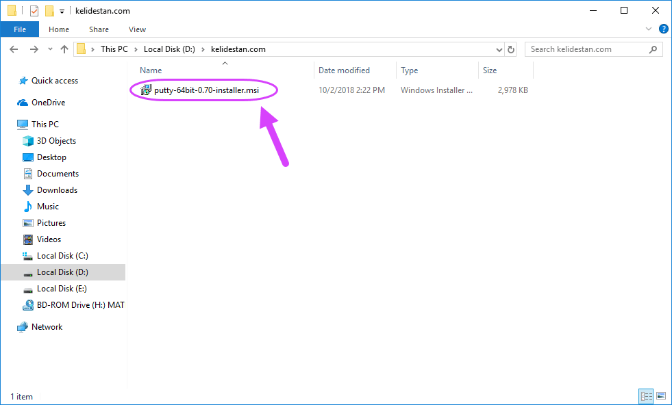 کار با نرم افزار PuTTY برای ارتباط با سرور (Server) لینوکس (Linux)، از طریق SSH