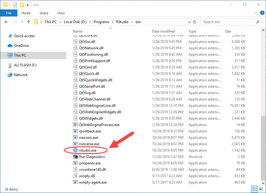نصب نرم افزار RStudio (نسخه 1.2.5019 Desktop) به عنوان یک محیط کدنویسی برای زبان برنامه نویسی R