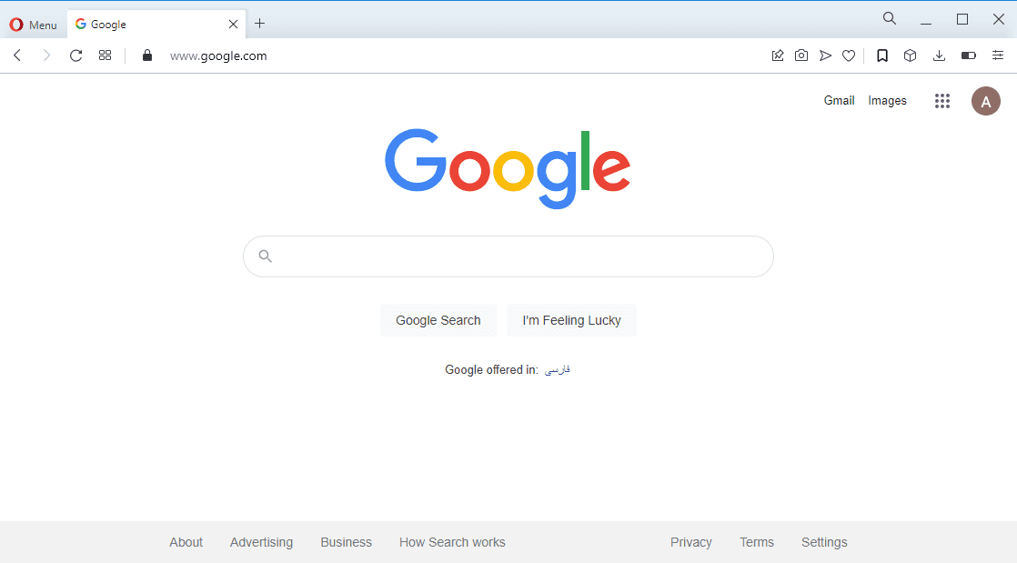 باز کردن کنسول (Console)، در مرورگر اینترنت Opera ، در JavaScript