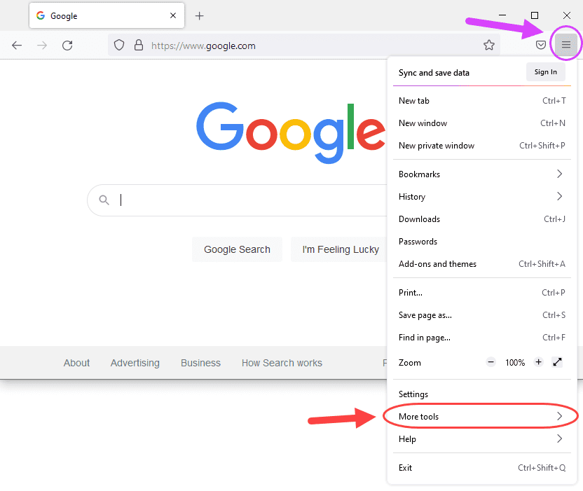 باز کردن کنسول (Console)، در مرورگر اینترنت Firefox ، در JavaScript
