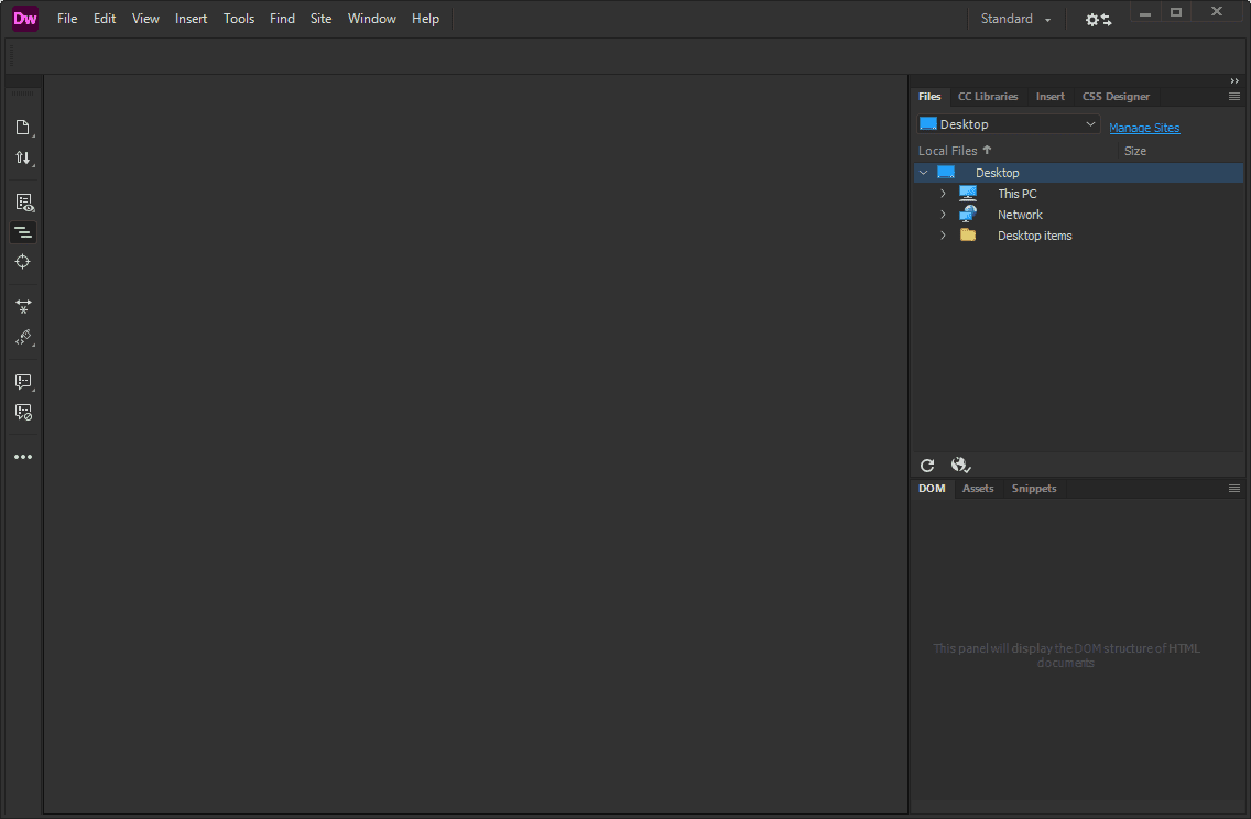 ساخت یک وب سایت (Site) جدید، در Adobe Dreamweaver (نسخه 2021)