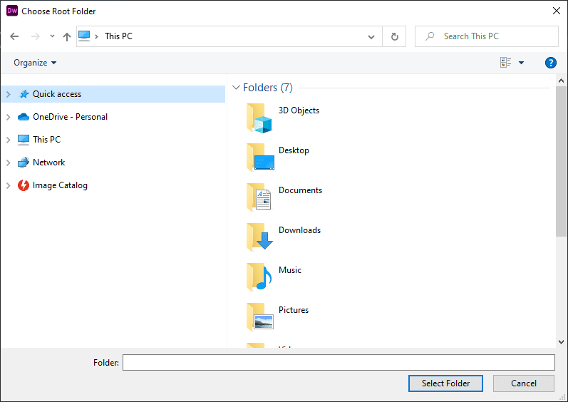 ساخت یک وب سایت (Site) جدید، در Adobe Dreamweaver (نسخه 2021)