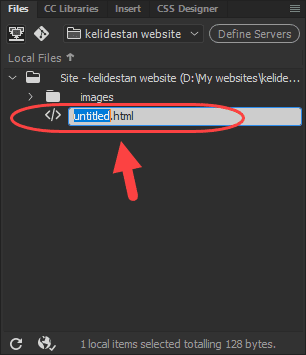 ساخت یک وب سایت (Site) جدید، در Adobe Dreamweaver (نسخه 2021)