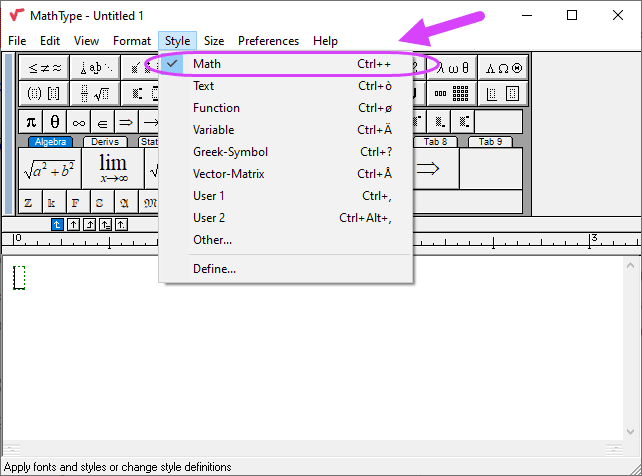 حذف فرمت (Format) متن (کد TeX)، بعد از Paste کردن یک متن (کد TeX) به درون MathType ، در MathType