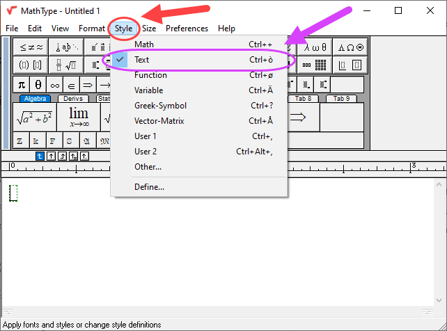 حذف فرمت (Format) متن (کد TeX)، بعد از Paste کردن یک متن (کد TeX) به درون MathType ، در MathType