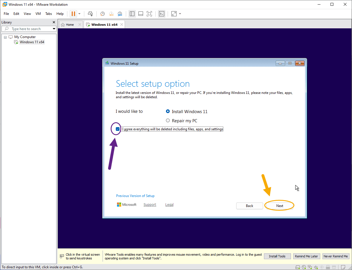 ساخت یک ماشین مجازی (Virtual Machine) و نصب ویندوز 11 بر روی آن، در نرم افزار VMware Workstation