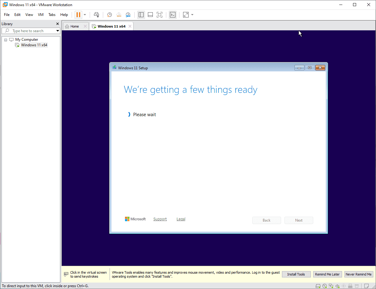 ساخت یک ماشین مجازی (Virtual Machine) و نصب ویندوز 11 بر روی آن، در نرم افزار VMware Workstation