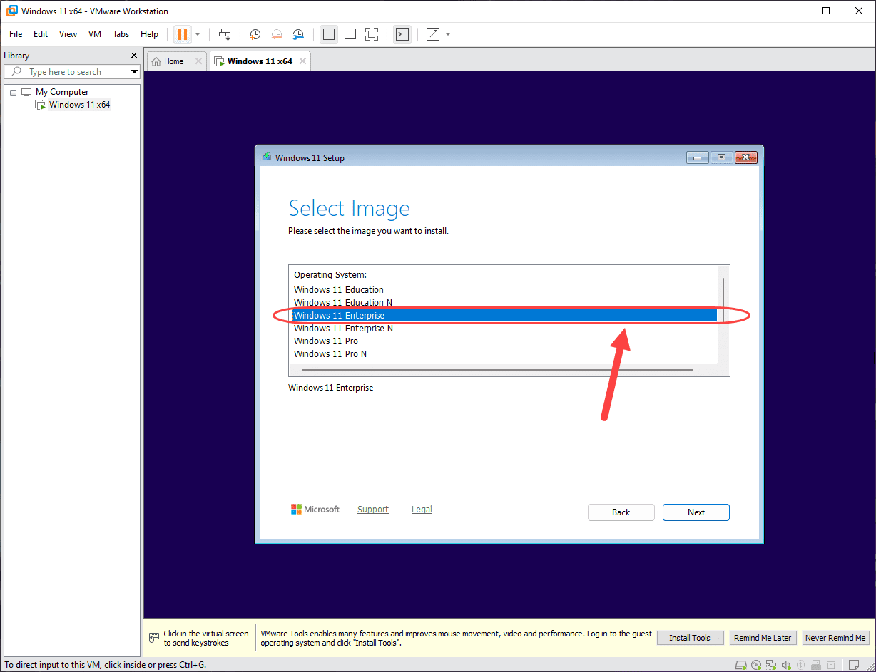 ساخت یک ماشین مجازی (Virtual Machine) و نصب ویندوز 11 بر روی آن، در نرم افزار VMware Workstation