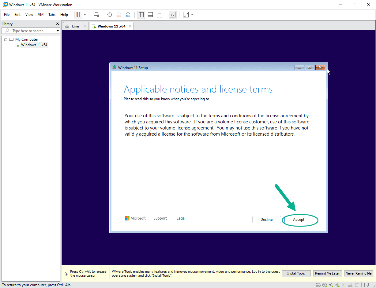 ساخت یک ماشین مجازی (Virtual Machine) و نصب ویندوز 11 بر روی آن، در نرم افزار VMware Workstation