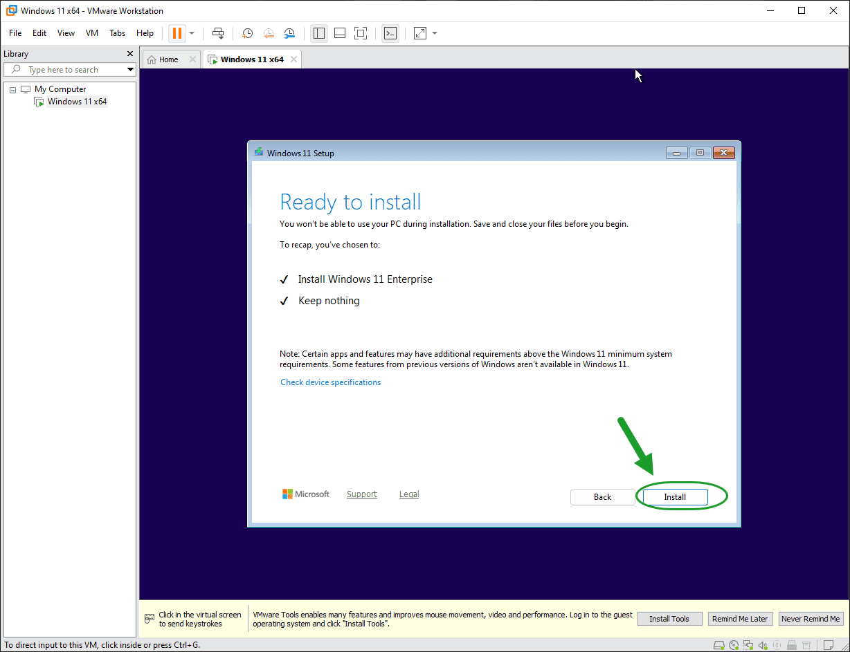 ساخت یک ماشین مجازی (Virtual Machine) و نصب ویندوز 11 بر روی آن، در نرم افزار VMware Workstation