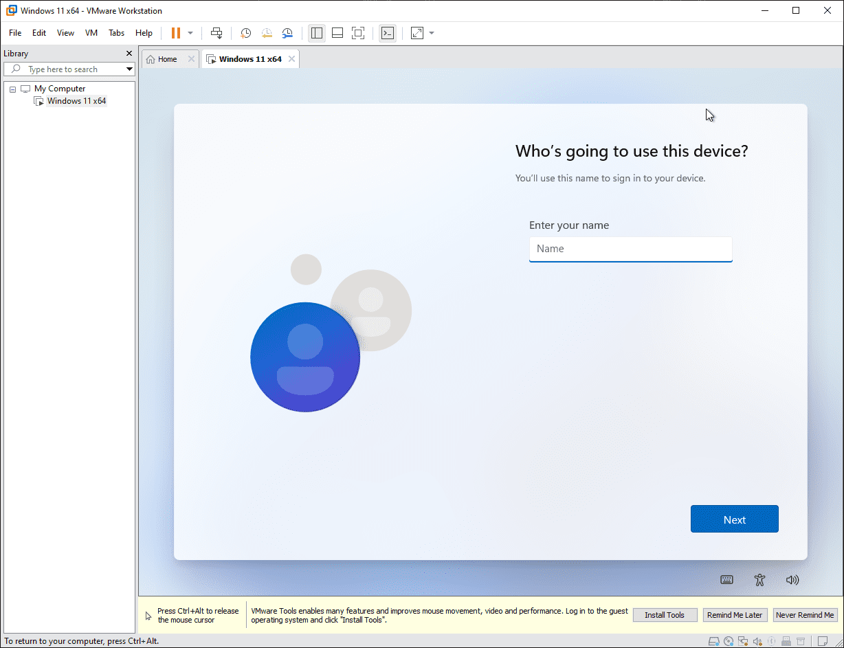 ساخت یک ماشین مجازی (Virtual Machine) و نصب ویندوز 11 بر روی آن، در نرم افزار VMware Workstation