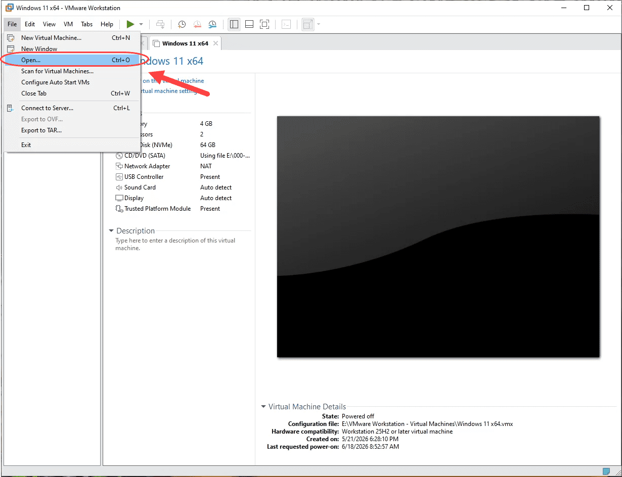 جابجا کردن محل قرارگیری فایل های یک ماشین مجازی (Virtual Machine)، در نرم افزار VMware Workstation