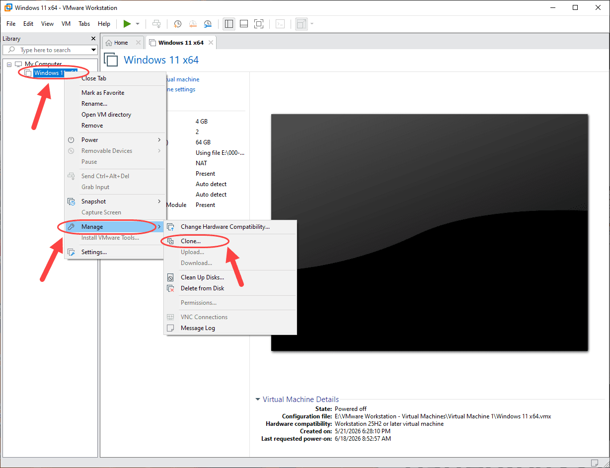 ساخت یک کپی از یک ماشین مجازی (Virtual Machine) موجود (Clone کردن)، در نرم افزار VMware Workstation