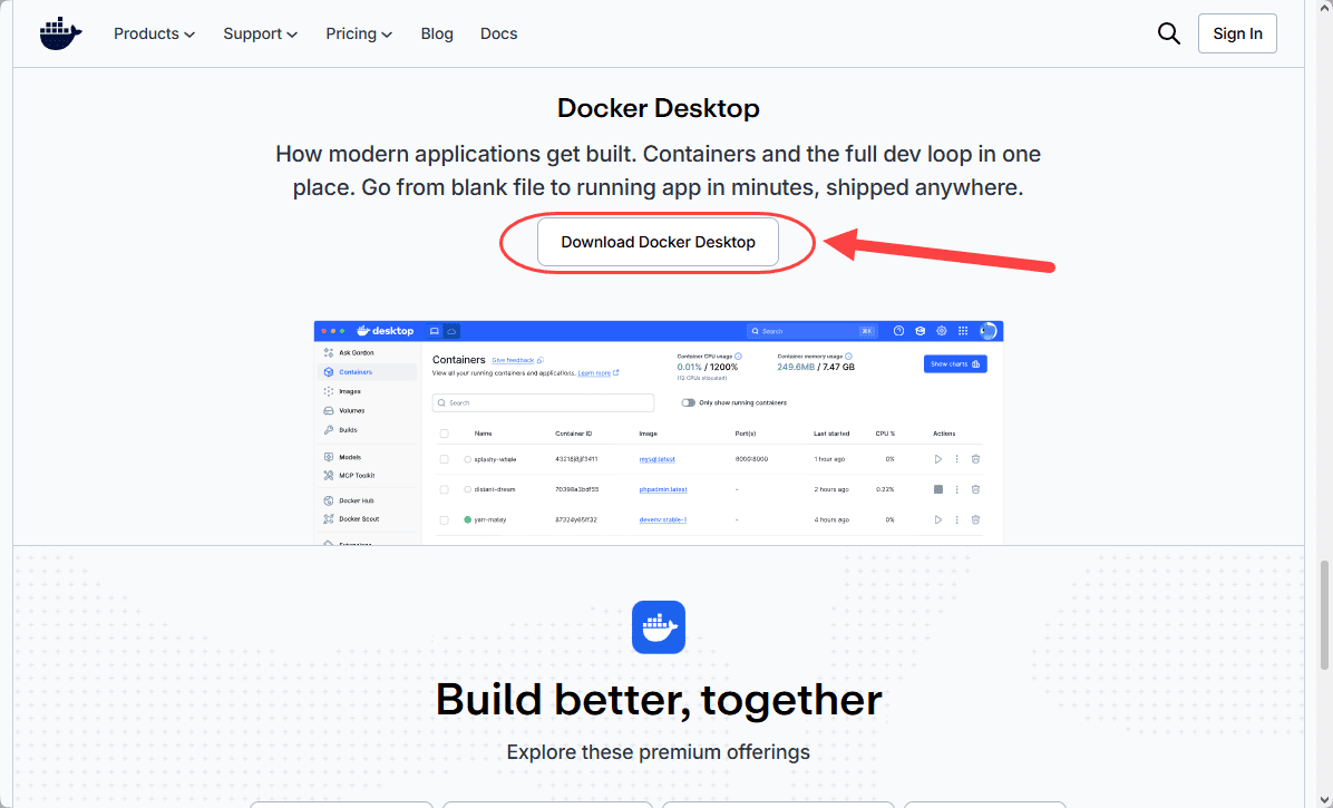نصب Docker (نسخه Docker Desktop)