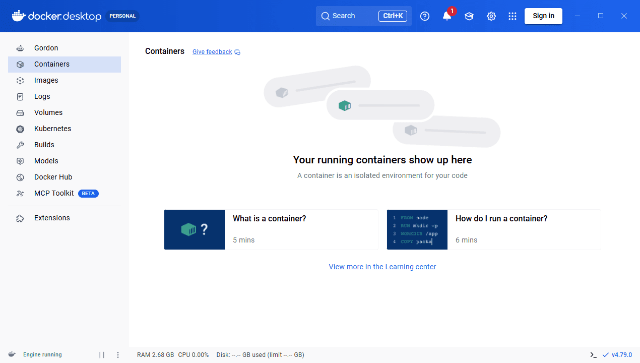 نصب Docker (نسخه Docker Desktop)