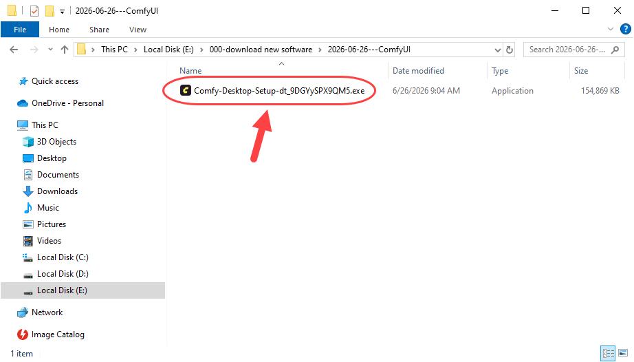 نصب نرم افزار ComfyUI (نسخه Comfy Desktop)