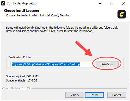 نصب نرم افزار ComfyUI (نسخه Comfy Desktop)