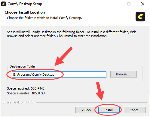 نصب نرم افزار ComfyUI (نسخه Comfy Desktop)